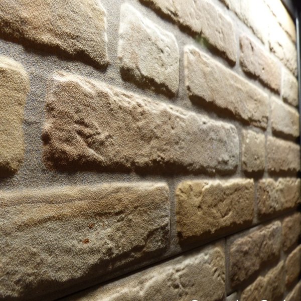 Rivestimento per pareti effetto mattoncino cotto ruvido / poroso 40 x 60 cm.