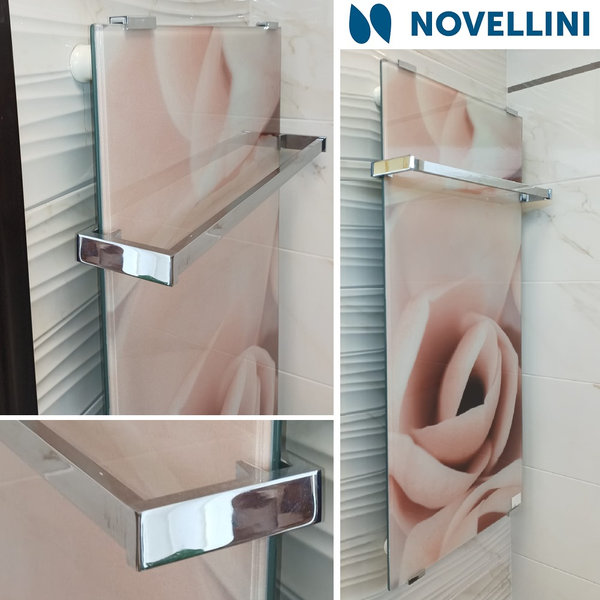Scaldasalviette Novellini design floreale telecomando incluso 100 x 50,5 cm
